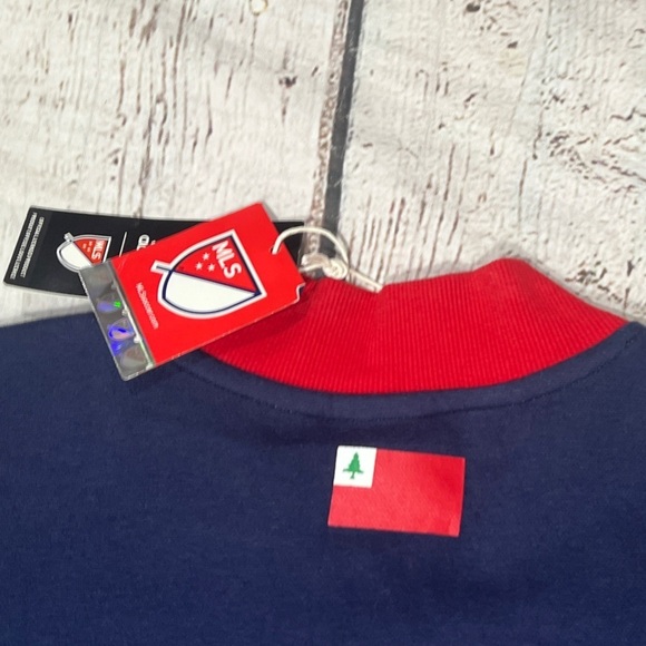 New England Revolution Adidas New Zip Up Track Jacket Soccer Futbol MLS Mens - Picture 4 of 6